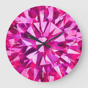 Gorgeous Gem Pink with tics Large Clock