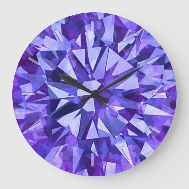 Gorgeous Gem Purple II Large Clock (Front)