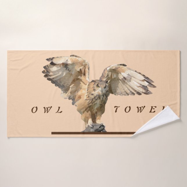 Gorgeous Geometric Owl Bath Towel (Bath Towel)