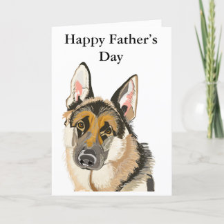 Gorgeous German Shepherd, Alsation Dog Editable  Holiday Card