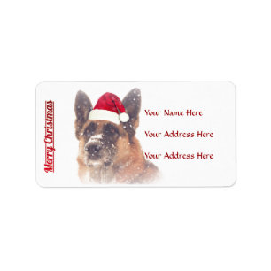 Gorgeous German Shepherd Holiday Address Labels