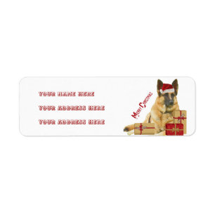 Gorgeous German Shepherd Holiday Address Labels