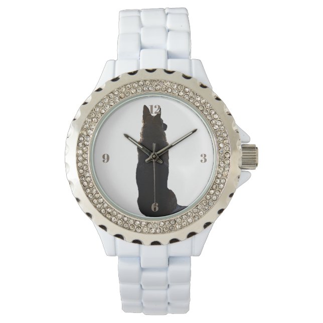 Gorgeous German Shepherd Silhouette for Mum Watch (Front)