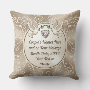 Gorgeous Gift for Newly Wed Couple, Personalised Cushion