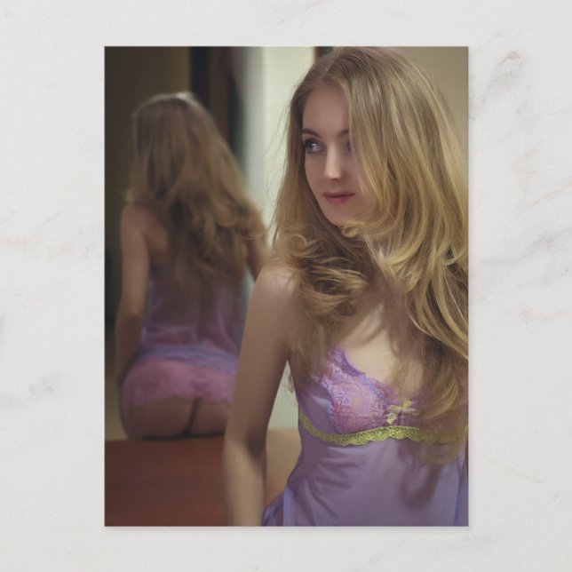 Gorgeous! Girl in cute nightie Postcard (Front)