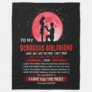 Gorgeous Girlfriend To My Gorgeous Girlfriend Fleece Blanket