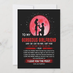 Gorgeous Girlfriend To My Gorgeous Girlfriend Invitation