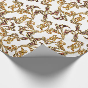 Gorgeous Glitter Damask Wrapping Paper