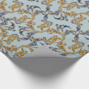 Gorgeous Glitter Damask Wrapping Paper
