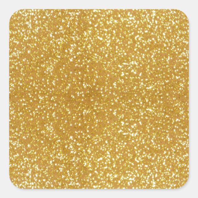Gorgeous Gold Square Sticker (Front)