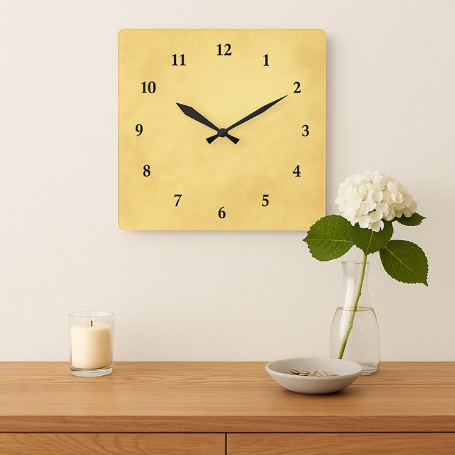 Gorgeous Gold Square Wall Clock (Creator Uploaded)