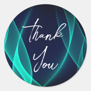 Gorgeous gold thank you stickers