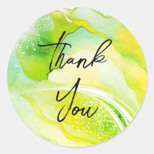 Gorgeous gold thank you stickers