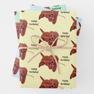 Gorgeous Golden Doodle Wrapping Paper Sheet