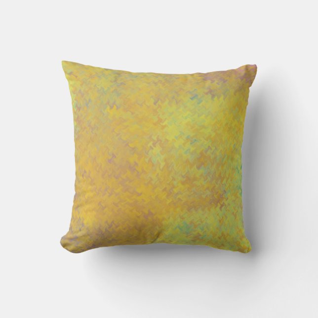 Gorgeous Golden Marbling Art Cushion (Front)