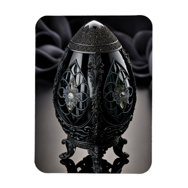 Gorgeous Gothic Egg With Gems In Faberge Style.  Magnet (Vertical)