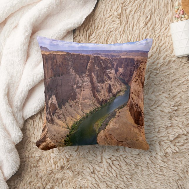 Gorgeous Grand Canyon And Colorado River Landscape Cushion (Blanket)