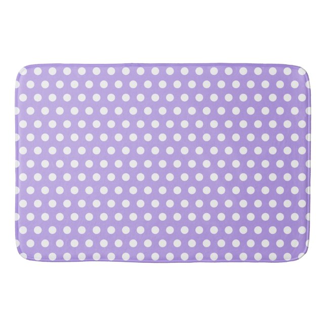 Gorgeous Grape Polka-Dot Bath Mat (Front)