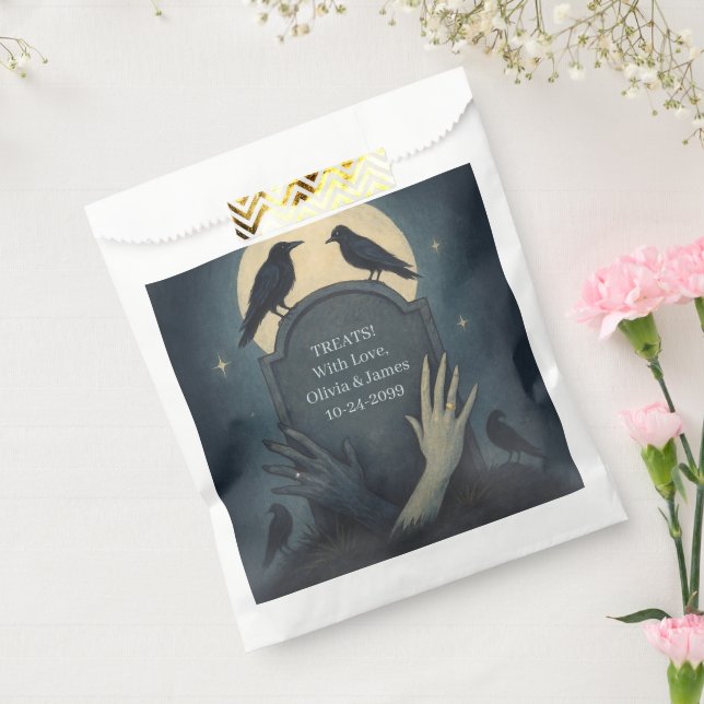  Gorgeous Graveyard Zombie Romance Wedding Favour Bag (Sealed)