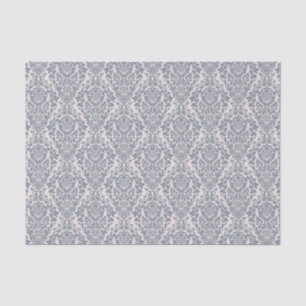 Gorgeous Gray Damask Pattern Tissue Paper