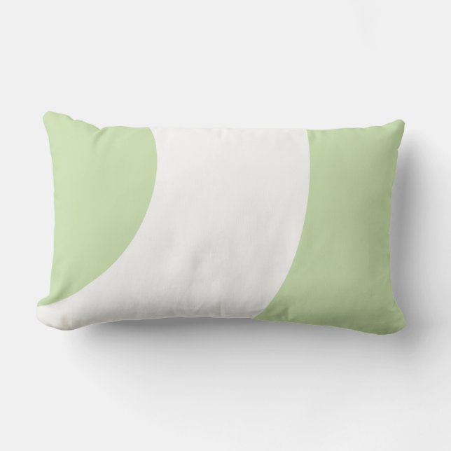Gorgeous green and white lumbar cushion (Front)