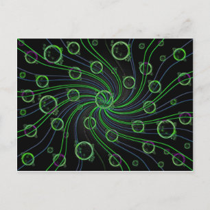 GORGEOUS GREEN BUBBLES POSTCARD