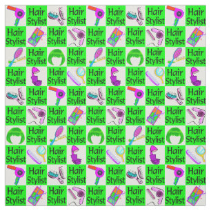 GORGEOUS GREEN HAIR STYLIST FABRIC
