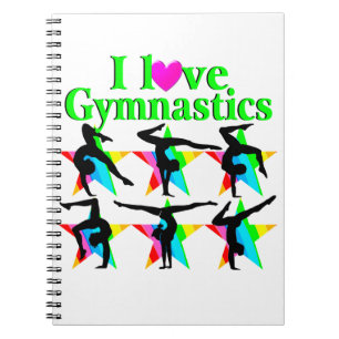 GORGEOUS GREEN I LOVE GYMNASTICS DESIGN NOTEBOOK
