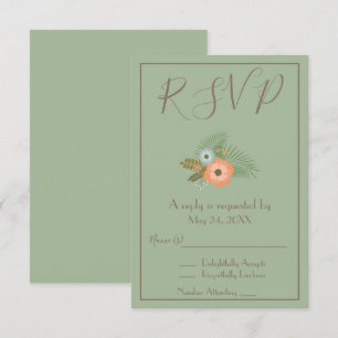 Gorgeous Green RSVP Invitation