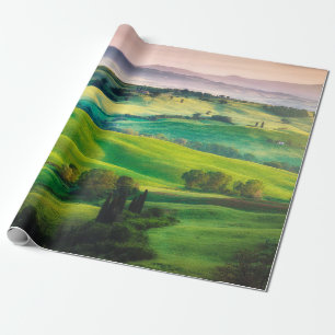 Gorgeous greens in the landscape and with light pa wrapping paper