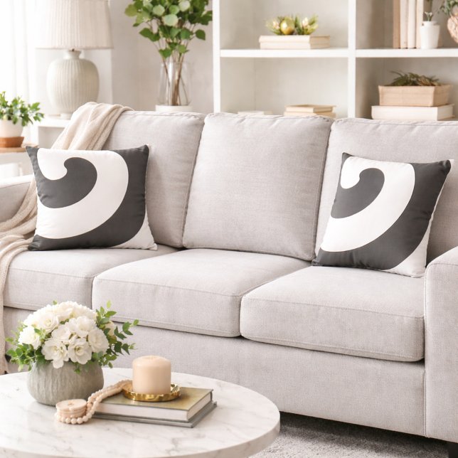 Gorgeous Grey and White Swirls Cushion (Creator Uploaded)