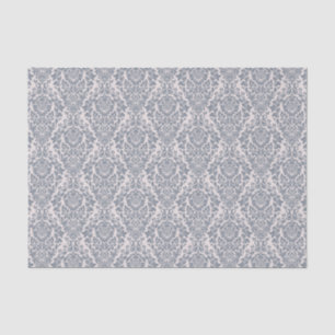 Gorgeous Grey Damask Pattern Tissue Paper