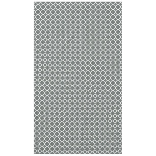 Gorgeous Grey Moroccan Quatrefoil Pattern Tablecloth