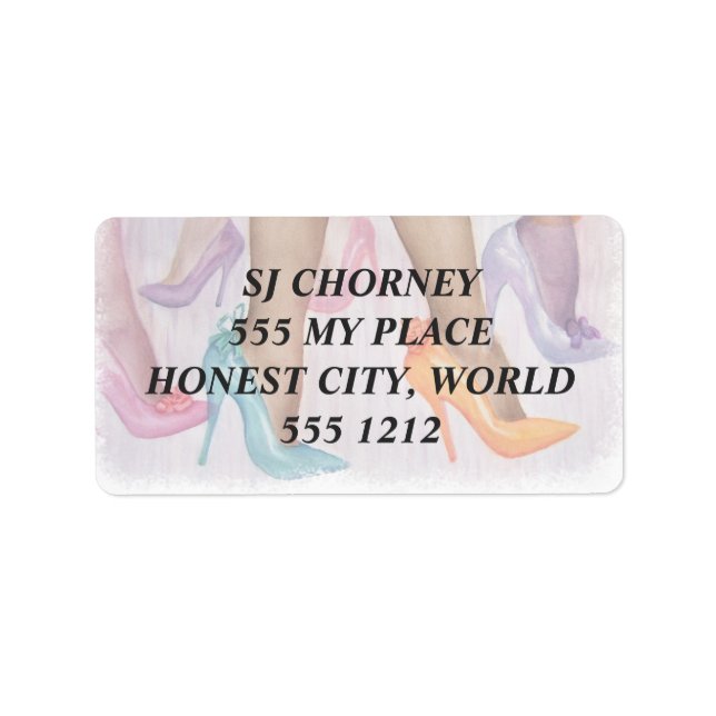 GORGEOUS HI HEELS ADDRESS LABELS (Front)