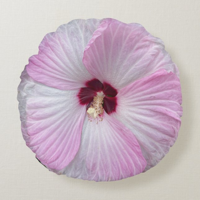 Gorgeous Hibiscus Round Cushion (Front)