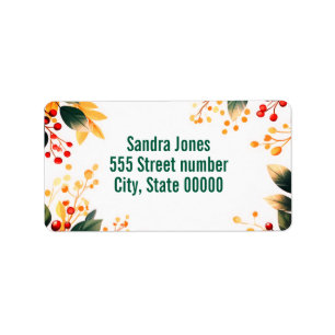 Gorgeous holiday address labels