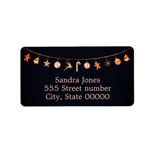 Gorgeous holiday address labels  (Front)