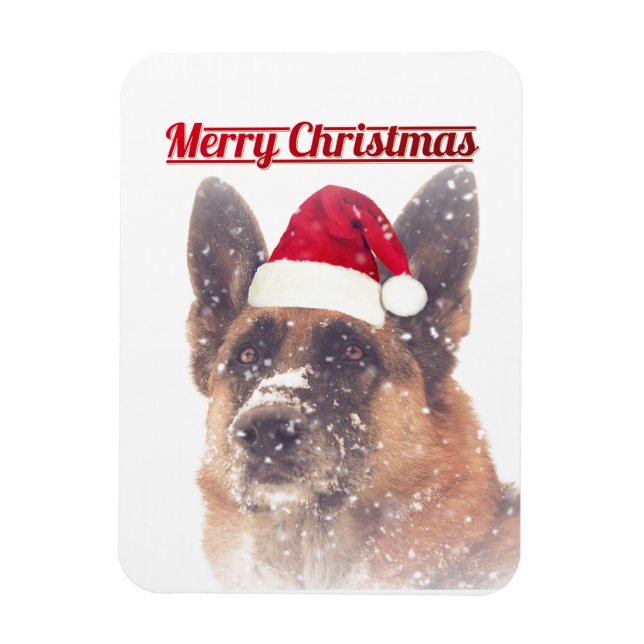Gorgeous Holiday German Shepherd Magnet (Vertical)