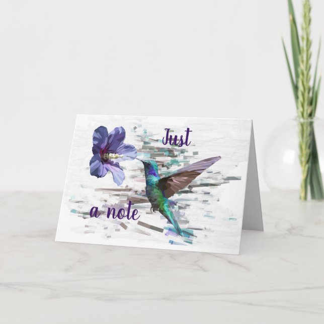 Gorgeous Hummingbird/Hibiscus Greeting Card (Front)