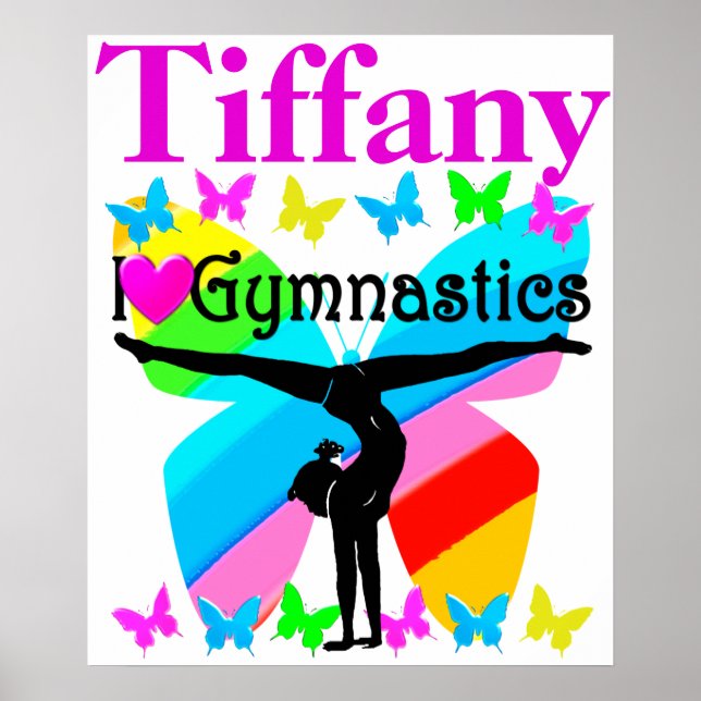 GORGEOUS I LOVE GYMNASTICS PERSONALIZED POSTER (Front)
