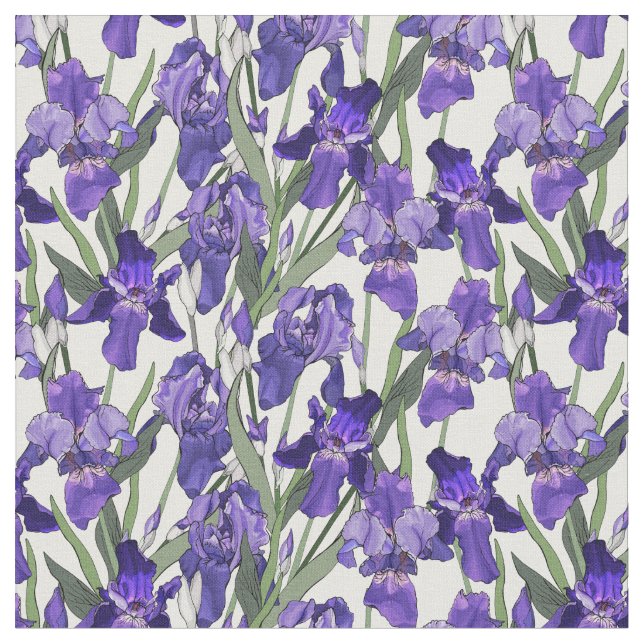 Gorgeous Iris Fabric (Close Up)