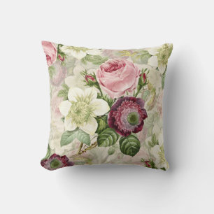 Gorgeous Larges Roses Floral Cushion