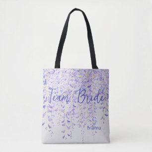 Gorgeous Lilac Hanging Wisteria Team Bride Tote B