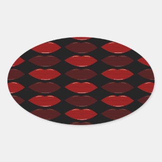 GORGEOUS LIPS OVAL STICKER