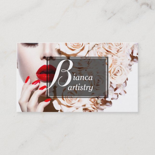 Gorgeous Makeup Artist Business Card (Front)