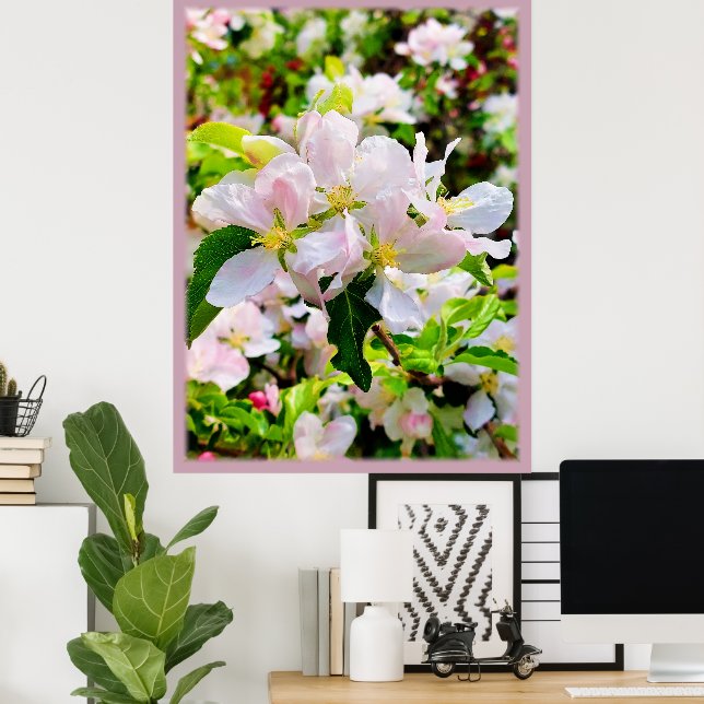 Gorgeous Malus asiatica Photo Poster (Home Office)