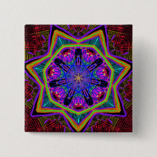 Gorgeous mandala 15 cm square badge