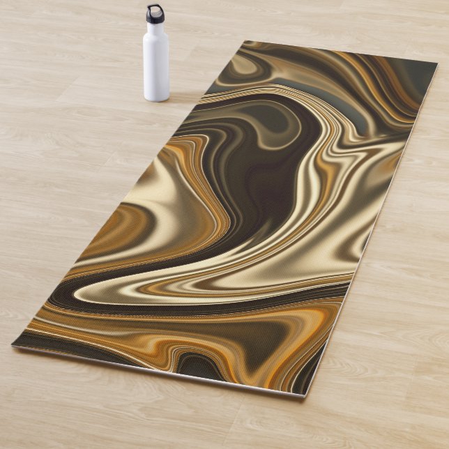 Gorgeous Marble Style - Mont Blanc Brown Yoga Mat (In Situ)