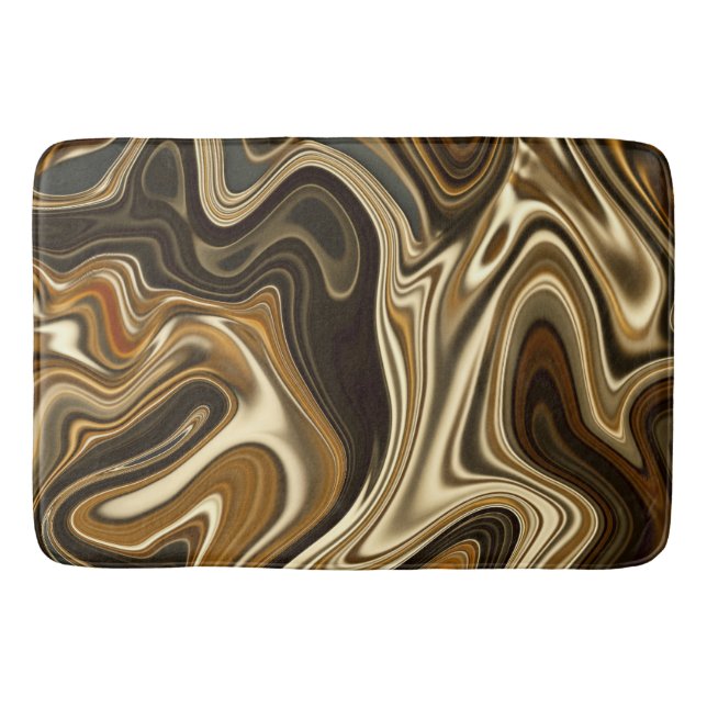 Gorgeous Marble Style - Warm brown Bath Mat (Front)