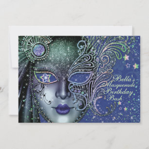 Gorgeous Masquerade Party Invitations
